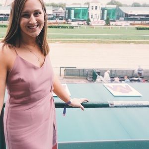 Lulus pink slit Dress